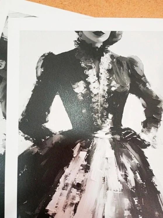 Lâminas decorativas branco e preto de estilo vintage vitoriano. Tamanho A3 – photo 3